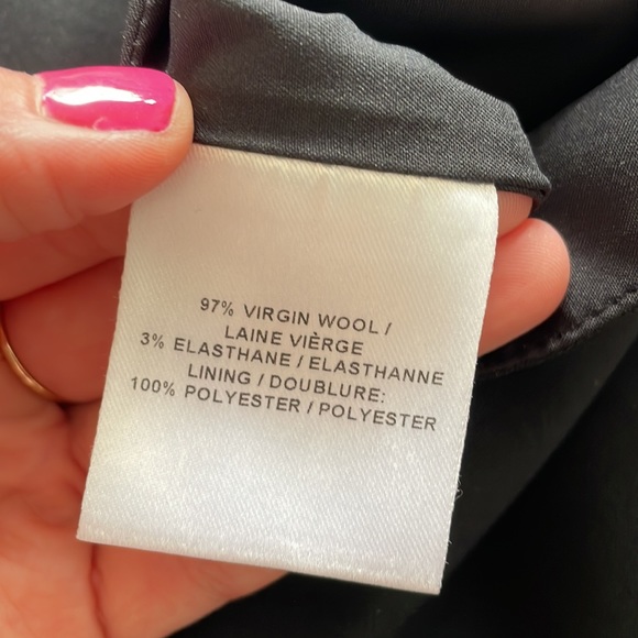 JUDTIH & CHARLES Wool Suiting Ruffle Pencil Skirt - Picture 8 of 9